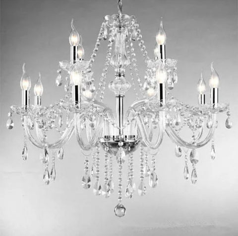 Crystal Chandelier Ceiling Lamp Pendent Light Glass Beads 8 + 4 heads