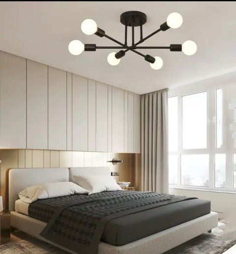 NEW Modern black  6 Heads LED Chandelier Pendant Lighting Creative Ceiling Lights