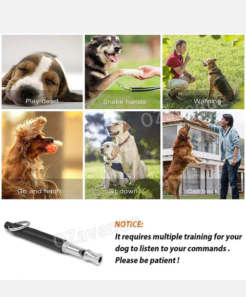 Dog Whistle Training UltraSonic Silent SuperSonic Adjustable Pitch Puppy Pet