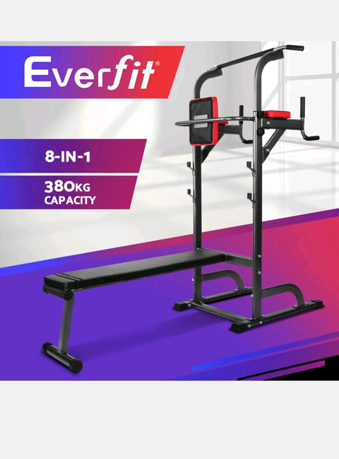 Everfit Weight Bench Chip Up Bar Bench Press Gym Equipment Fitness Bench