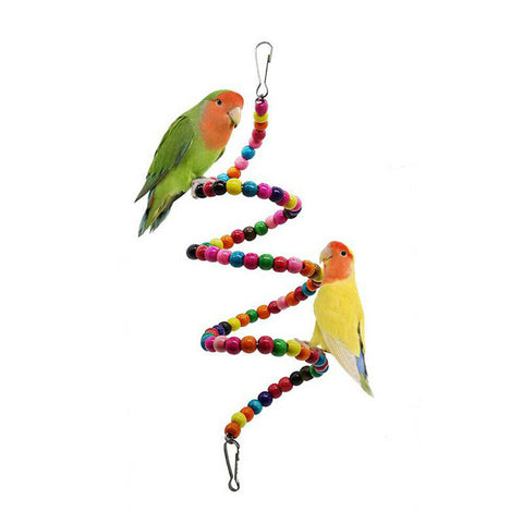 10X Parrot Hanging Swing Bird Toy Harness Cage Ladder Parakeet Cockatiel Hammock - Bright Tech Home