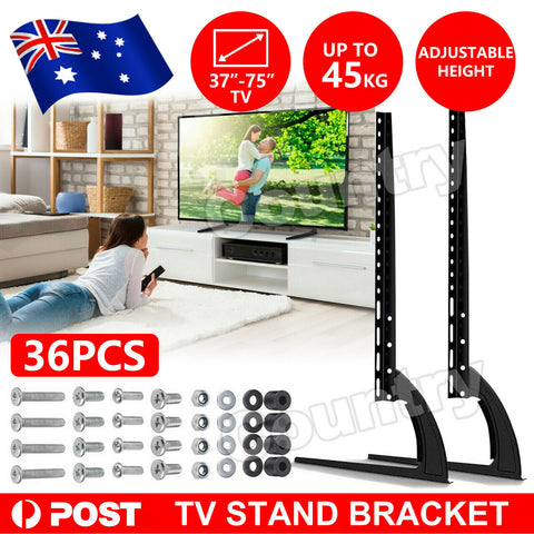 Universal TV Stand Table Top Leg Mount Bracket For LED LCD Plasma Flat TV 37-75" - Bright Tech Home