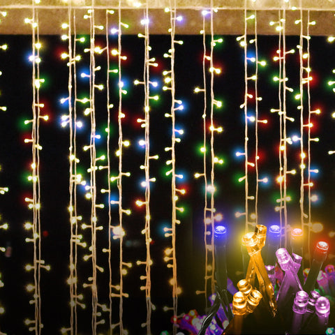 EMITTO LED Curtain Fairy Lights Wedding Indoor Outdoor Xmas Garden Party Decor