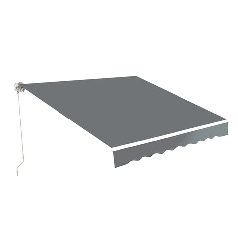 Folding Arm Awning Retractable Manual Sunshade Canopy Window Patio Pivot 3 x 2.5 - Bright Tech Home