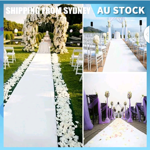 1.2M x 10M White Carpet Aisle Runner Wedding Party Event Decoration Mats Rugs A - Bright Tech Home