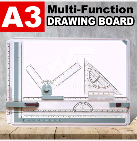 PRO A3 Drawing Board Table with Parallel Motion and Adjustable Angle Drafting AU - Bright Tech Home