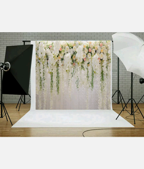 7x5ft 5x3ft Flower Wall Wedding Photography Backdrop Photo Background Props