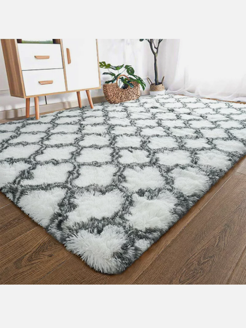 Rectangle Area Rugs Soft Fluffy Shaggy Carpet Bedroom Living Room Floor Pads Mat