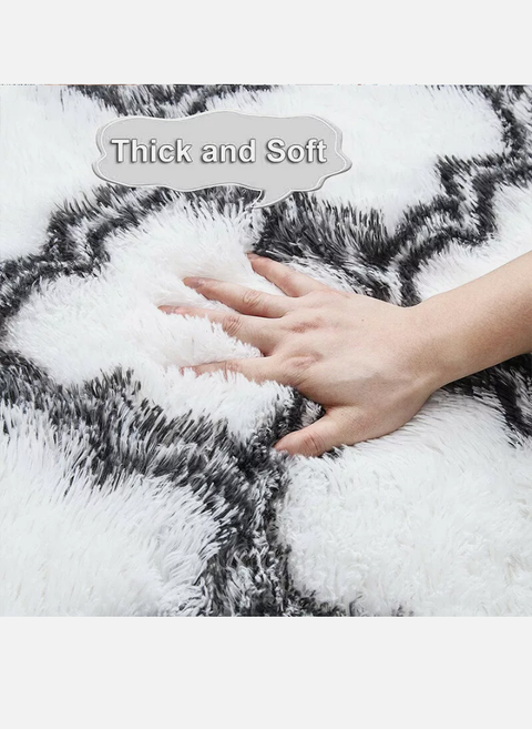 Rectangle Area Rugs Soft Fluffy Shaggy Carpet Bedroom Living Room Floor Pads Mat