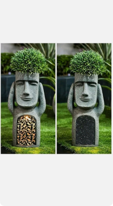 3X See Hear Speak No Evil Garden Easter Island Statues Creative Outdoor Decor AU - Bright Tech Home