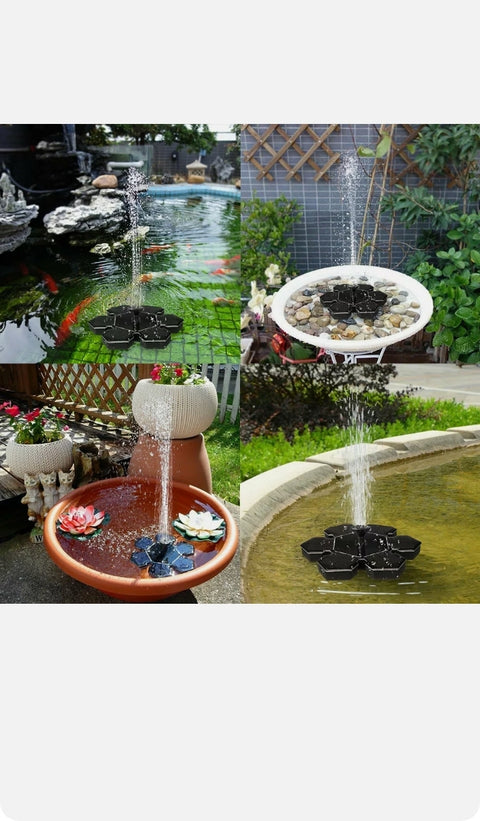 Solar Powered Fountain Water Pump Bird Bath Floating Garden Pond Pool Fish Tanks