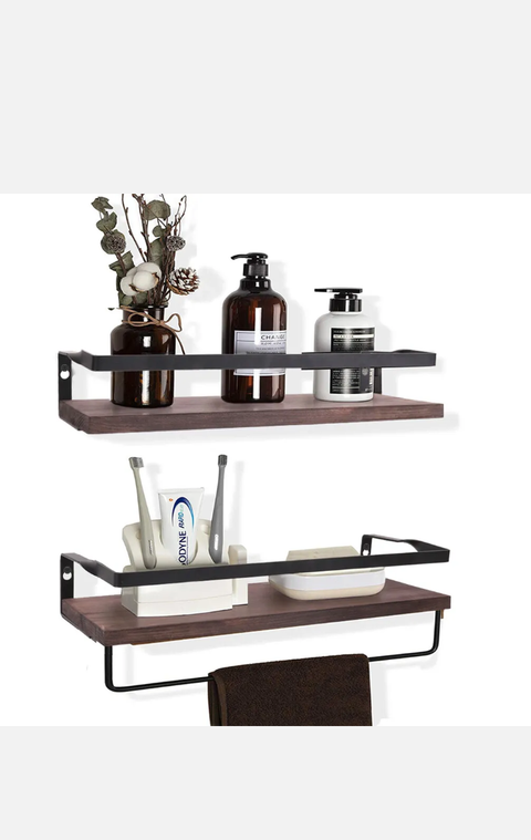 2 Set Industrial Wood Shelf Display Floating Wall Mount Shelt Retro Bookshelf AU - Bright Tech Home