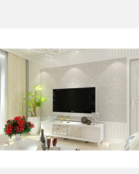 3m White Silk Textured Wallpaper Self Adhesive Wall Stickers Bedroom Living Room - Bright Tech Home