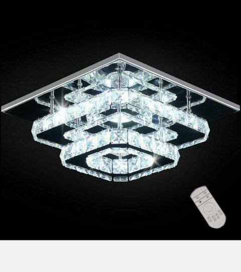 NEW 36W Crystal  LED Ceiling lights chandelier Bilayer Flush Mount Light Fixture