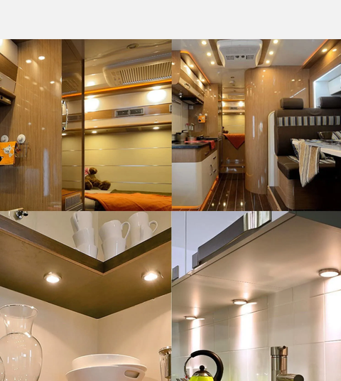 6X12V LED Down Light Cabin Ceiling Warm White Caravan/Camper Trailer/Car/RV Lamp - Bright Tech Home