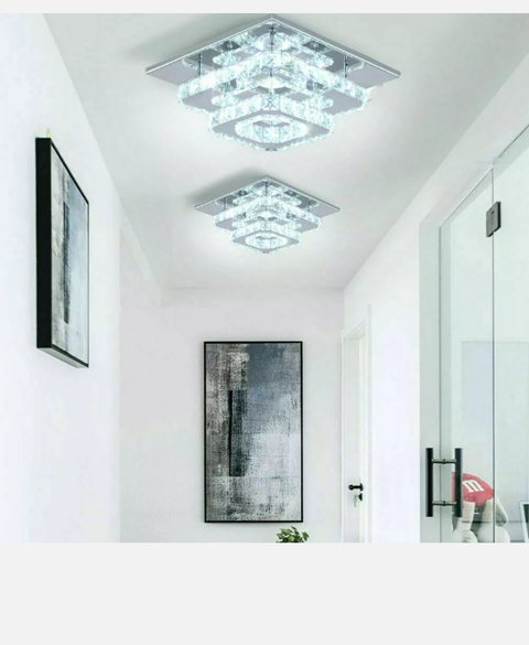 NEW 36W Crystal LED Ceiling lights chandelier Bilayer Flush Mount Light Fixture