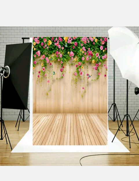 3x5ft Flower Wooden Wall Floor Photography Backdrop Photo Studio Background Prop - Bright Tech Home