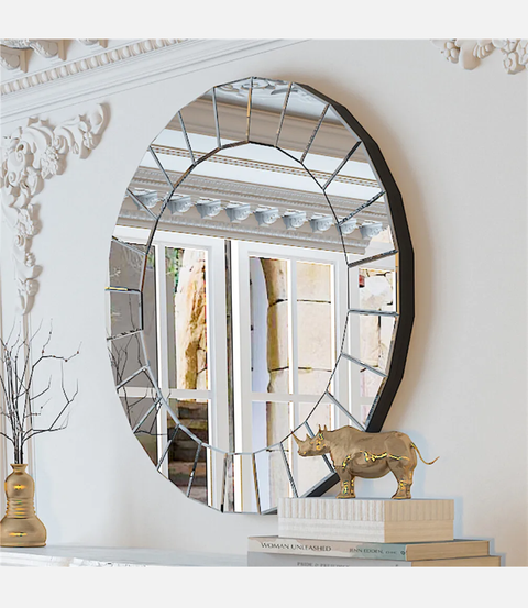 800mm Round Decorative Wall Mirror Gorgeous Mirror fr Bedroom Livingroom Hallway
