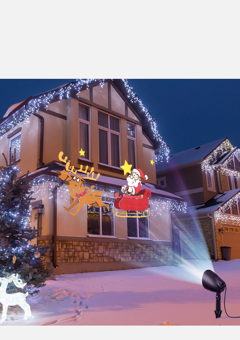 Christmas Projector Light LED Projection Lamp with Lawn Stake & 3 LED Lights