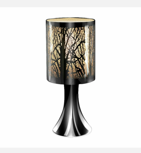 Metal Etching White Tree Touch Lamps for Bedside Table 30cmH