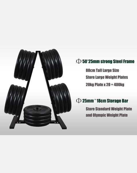 Weight Plates Storage Rack - Weight Tree - Weight Stand 88cm Large Heavy Duty