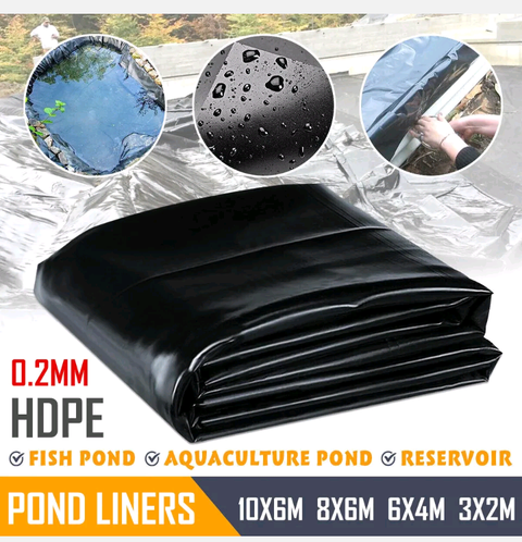 0.2mm HDPE Fish Pool Pond Liner Membrane Reinforced Gardens Pools Landscaping - Bright Tech Home