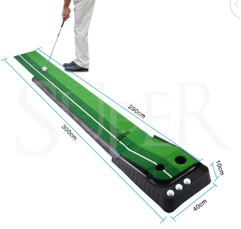 Golf Putting Mat 3M Indoor Outdoor Putter Trainer Golf Practice Mat Auto Return