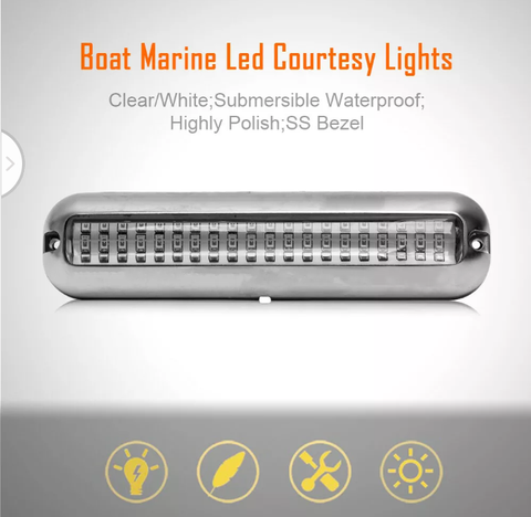 2 x 60LED Boat Light Underwater Pontoon Marine Boat Yacht Drain Transom Lights - Bright Tech Home