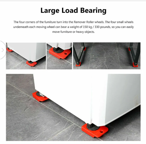 Heavy Furniture Moving Lifter Roller Move Tool Set Wheel Mover Sliders Kit AU - Bright Tech Home