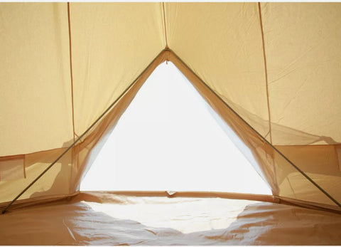 4-season 4m stove hole cotton canvas camping bell tent outdoor beach safari tent - Bright Tech Home