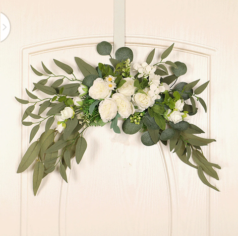 2PCS Wedding Arch Flowers Rustic Artificial Floral Swag for Lintel Decor - Bright Tech Home