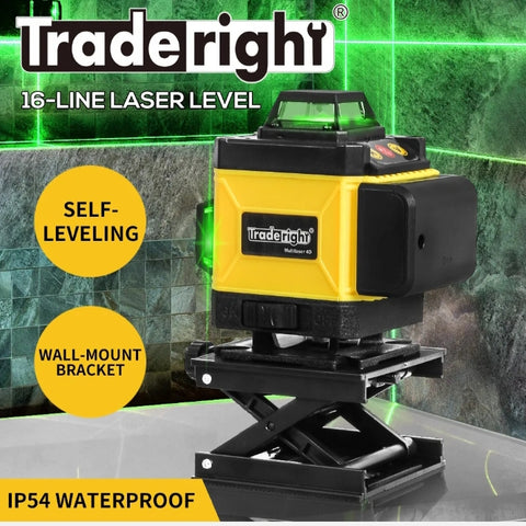 Traderight Laser Level Green Light 4D 16 Lines Self Leveling 360° Rotary Measure - Bright Tech Home
