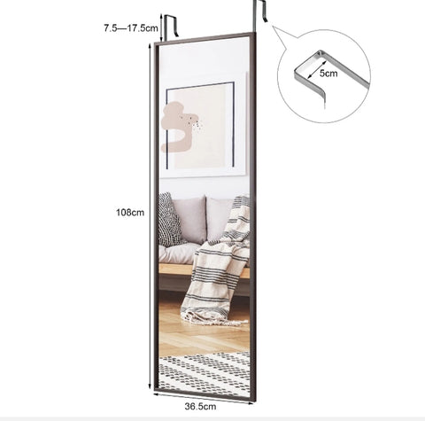 Giantex Full Length Mirror Door Wall Mounted Hanging Mirror Bedroom Coffee
