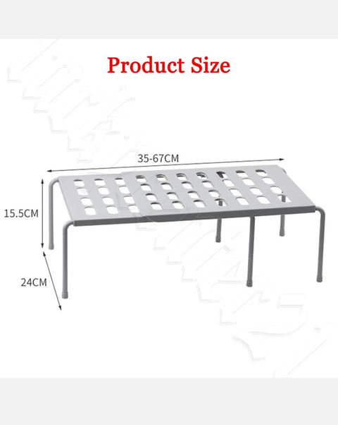 Kitchen Cupboard Organiser Shelf Storage Support Adjustable Pantry Stand Rack oz
