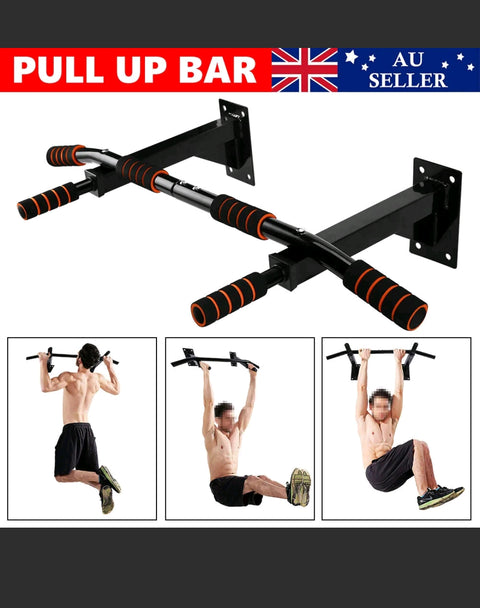 Wall Mounted Pull Up Bar Men Woman Workout Chin UP Fitness Strength Training ABS
