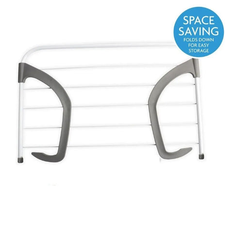 Iron 5 Bar Shelves Racks Laundry Hanger Rail Dryer Towel Holder Clothes Airer