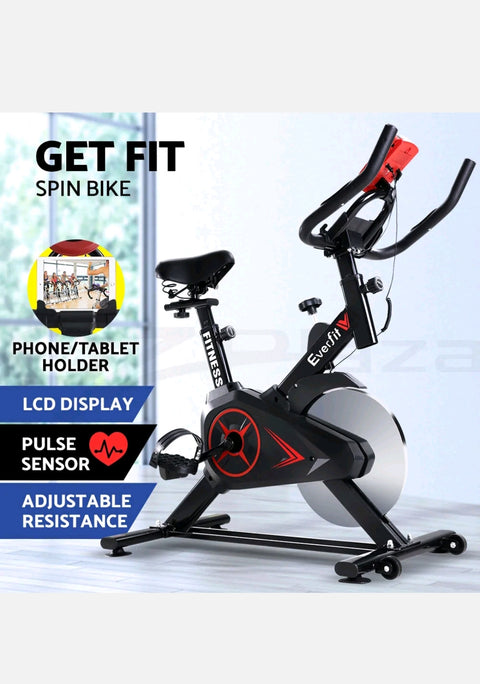 Everfit Spin Bike Exercise Bike Flywheel Fitness Commercial Workout Gym