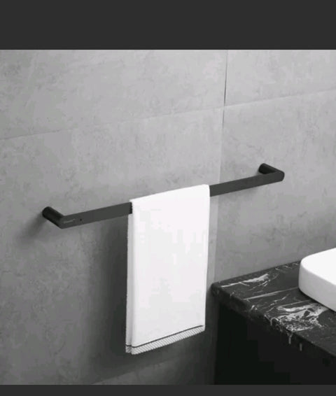 Bathroom Black Towel Rail Rack Holder Wall Mounted shelf Stainless Steel stand