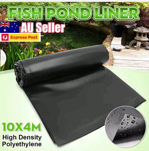 10MX4M Black Large Fish Pond Liner Garden Pools HDPE Membrane Reinforced AU - Bright Tech Home