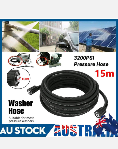 49ft Replacement Car High Pressure Washer Hose M22 Connector Water Cleaning Pipe