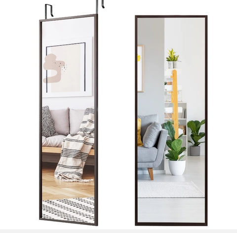 Giantex Full Length Mirror Door Wall Mounted Hanging Mirror Bedroom Coffee