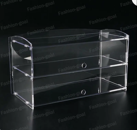 2 Tier Acrylic Bakery Pastry Display Case Cabinet Cakes Donuts Cupcakes business - Bright Tech Home