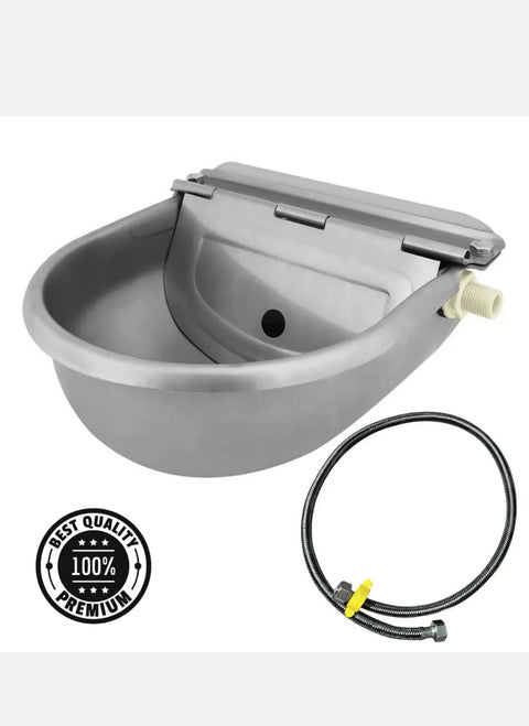 Stainless Pipe Water Trough Bowl Auto Drinking For Dog Horse Chicken Auto Fill