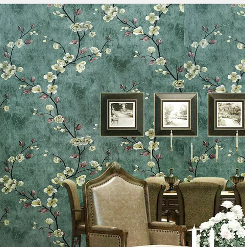 10m Green Self Adhesive Floral Wallpaper Living Bed Room Home Wall Sticker AU - Bright Tech Home
