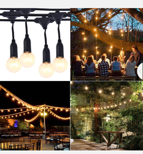 24PCS Festoon Bulb String Lights Kit Wedding Party Outdoor Fairy Vintage 20M - Bright Tech Home