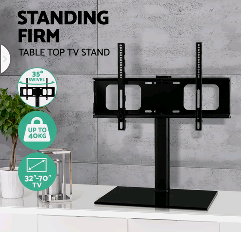 artiss tv stand with mount table top swivel bracket desktop 32 to 70 inch led