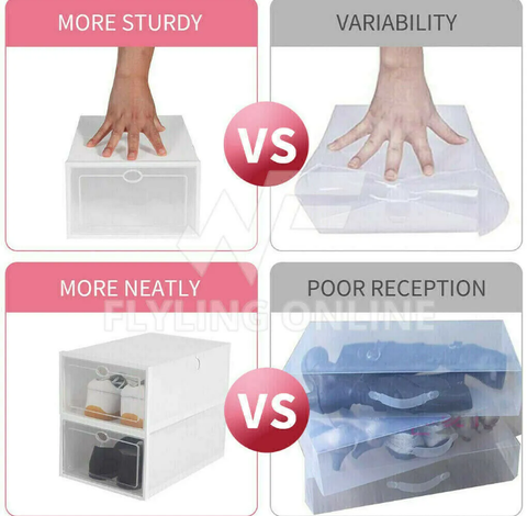 Vivva Shoe Display Cases Box Rack Large Storage Cabinet Plastic Oragniser Drawer