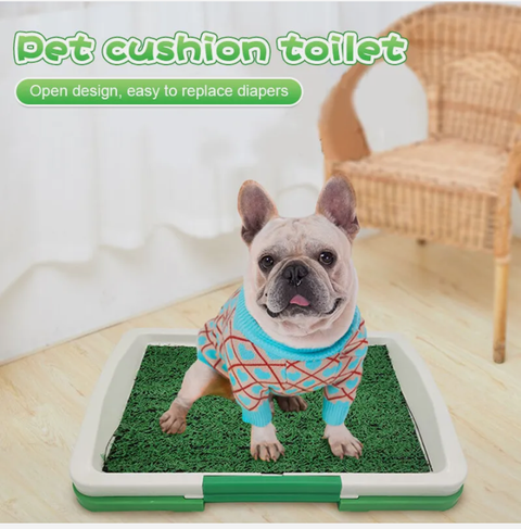 Indoor Dog Pet Potty Training Portable Toilet Loo Pad Tray Grass Mat Au Stock