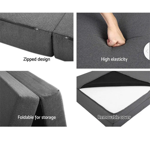Giselle Bedding Double Folding Mattress Foam Portable Sofa Bed Mat Lounge