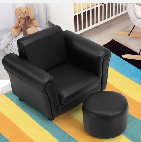 Children Sofa Kids Toddler Couch Lounge Chair Ergonomic Armchair with Footstool